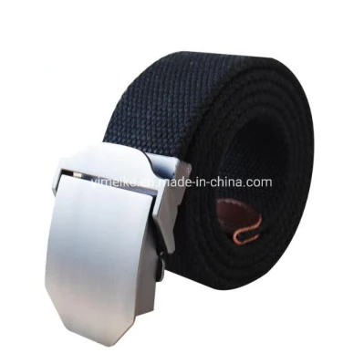 China Factory OEM Durable Buckle Classical Casual Men Canvas Fabric Belt